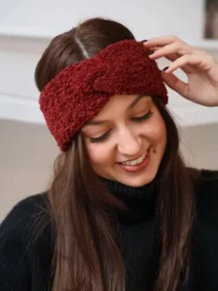 Online Bandeau Léanne Bordeaux Echarpes, Bonnets & Cagoules