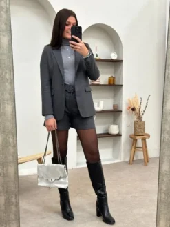 Discount Blazer Alya Gris foncé Vestes