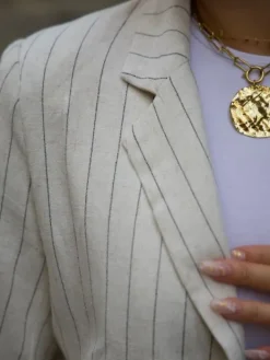 Discount Blazer Romane Beige/Noir Vestes