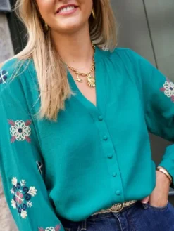 Sale Blouse Amalya Vert Blouses & Chemises