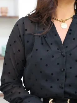 Hot Blouse Assia Noir Blouses & Chemises