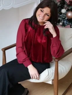 Outlet Blouse Candice Rouge Blouses & Chemises