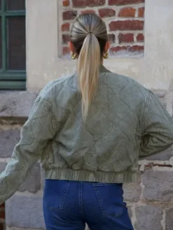 Store Bomber Soline Kaki Vestes