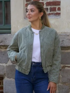 Store Bomber Soline Kaki Vestes