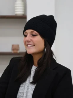 Store Bonnet Tilda Noir Echarpes, Bonnets & Cagoules