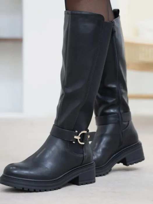 Discount Bottes Eva Noir Chaussures