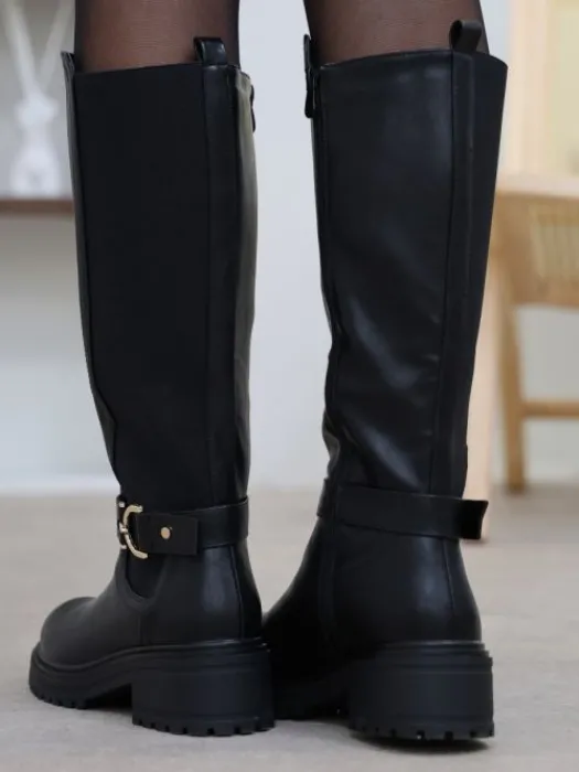 Discount Bottes Eva Noir Chaussures