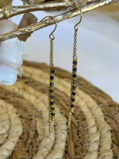 Clearance Boucle d'oreilles Séléné Bleu Bijoux