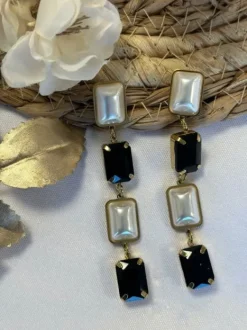 Discount Boucle d'oreilles Vianne Noir Bijoux