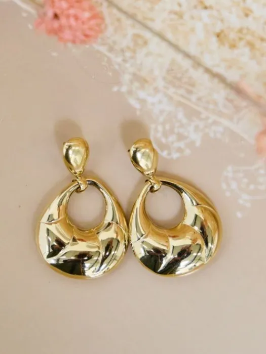 Cheap Boucles d'oreilles Karina Or Bijoux