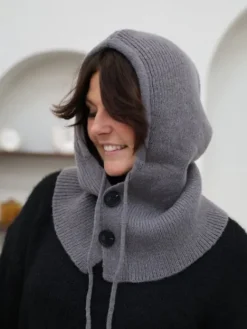 Outlet Cagoule Abby Gris Echarpes, Bonnets & Cagoules