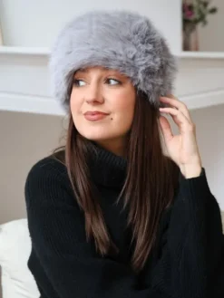 Fashion Chapeau Faustine Gris clair Echarpes, Bonnets & Cagoules