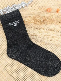 Outlet Chaussette Bisou Noir Chaussettes