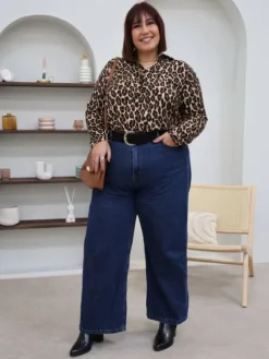 Hot Chemise Jenna Leopard Collection Belle Taille|Blouses & Chemises