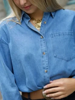 Best Sale Chemise Lyna Bleu clair Blouses & Chemises