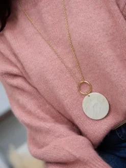 Shop Collier Julya Beige Bijoux