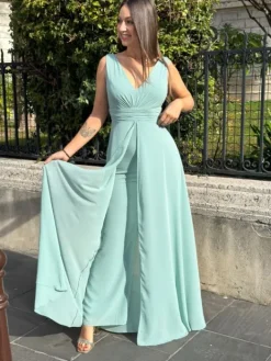 New Combinaison Lyana Vert Sauge Collection Cérémonie