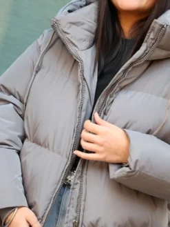 Store Doudoune courte Adeline Gris Manteaux