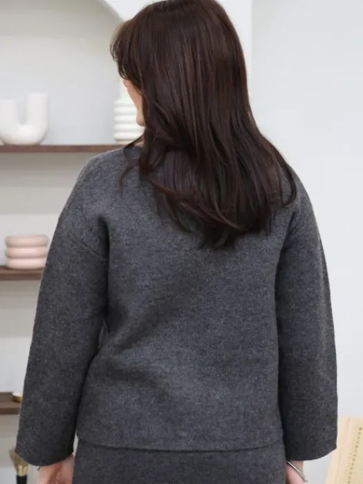 Discount Ensemble Milena Gris Pulls Et Gilets