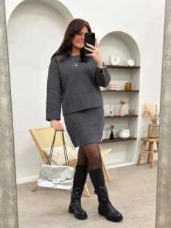 Discount Ensemble Milena Gris Pulls Et Gilets
