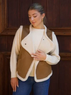 Cheap Gilet Ambre Camel Pulls Et Gilets