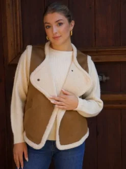 Cheap Gilet Ambre Camel Pulls Et Gilets