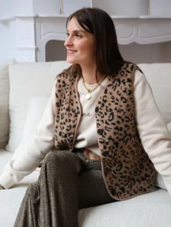 New Gilet Gloria Léopard Collection Mère Fille|Pulls Et Gilets