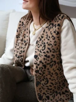 New Gilet Gloria Léopard Collection Mère Fille|Pulls Et Gilets