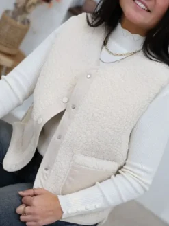 Best Gilet Morgane Beige Pulls Et Gilets