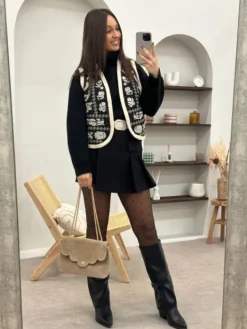 Clearance Gilet Nyssa Noir Pulls Et Gilets