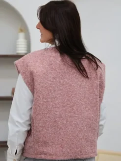 Best Sale Gilet Sixtine Rose Pulls Et Gilets