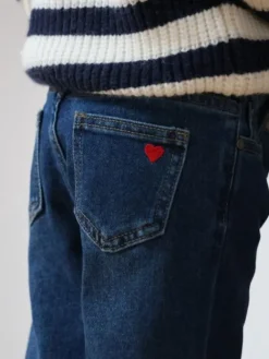 Shop Jean Bianca Bleu foncé Collection Mère Fille