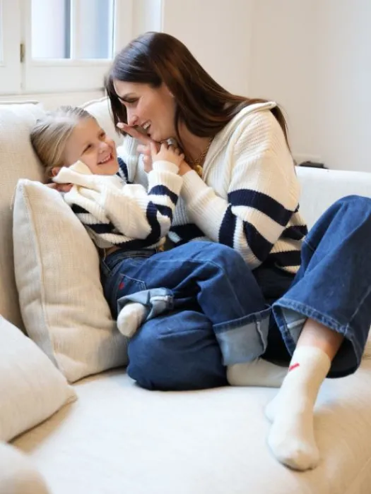 Shop Jean Bianca Bleu foncé Collection Mère Fille