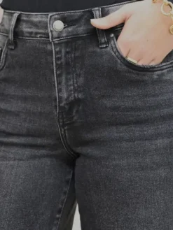 Cheap Jean droit Paola Noir Jeans