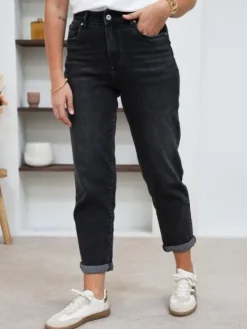 Best Jean Mom Jane Gris Foncé Jeans