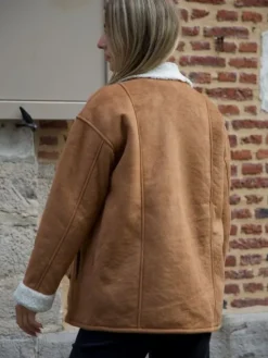Shop Manteau Linn Tabac Manteaux