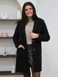 Fashion Manteau Nella Noir Manteaux