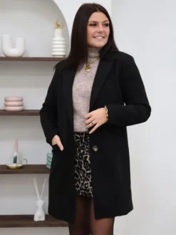 Fashion Manteau Nella Noir Manteaux