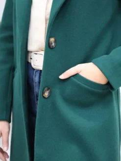 Sale Manteau Nella Vert Sapin Manteaux
