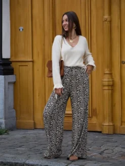 Discount Pantalon Asha Café Pantalons