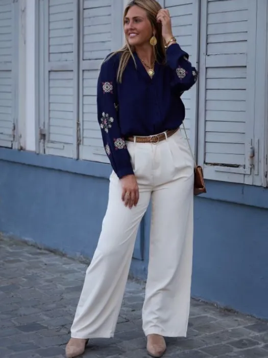 Store Pantalon Cléa Beige Pantalons
