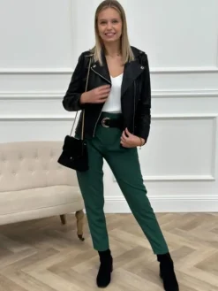 Hot Pantalon Loralie Vert Sapin Pantalons