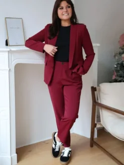 Fashion Pantalon Ornella Bordeaux Pantalons