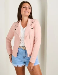 Best Sale Perfecto Coline Rose Clair Vestes