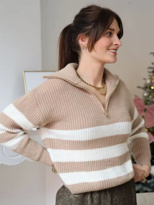 Clearance Pull Amélie Camel Collection Mère Fille|Pulls Et Gilets