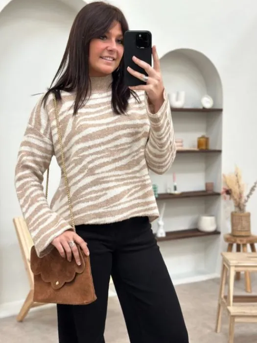 Store Pull Angie Camel Pulls Et Gilets