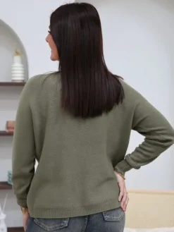 Best Sale Pull Chloé Kaki Pulls Et Gilets