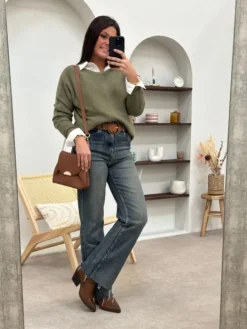 Best Sale Pull Chloé Kaki Pulls Et Gilets