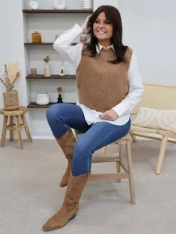 Best Pull Constance Camel Pulls Et Gilets