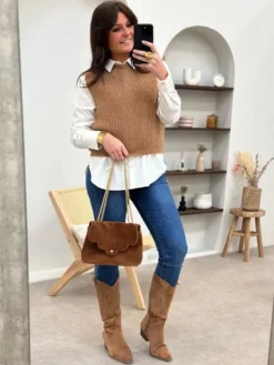 Best Pull Constance Camel Pulls Et Gilets